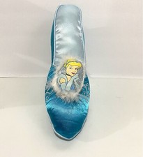 Disney Cinderella Blue Slipper Shoes Plush Stuffed Toy Small Pillow Retired