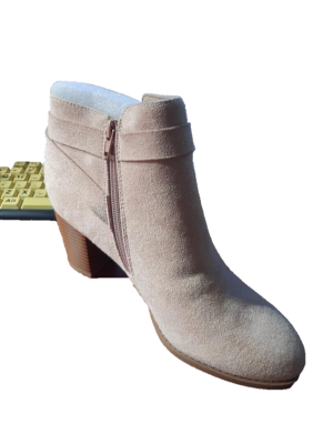 NEW ZBY Women Ankle Block Boots Brown/Nude Various Size