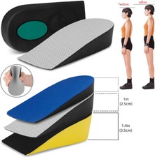 Unisex Height Increase Insole Shoe Insert Pad Heel Lift Taller Shock Absorption