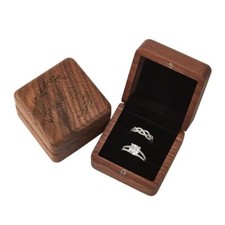 Mr and Mrs Ring Boxs- Wedding Ring Boxes for Ceremony 2 Slot Black Lining
