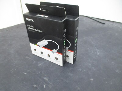 lot of 2 Edimax EU-4208 USB 2.0 Ethernet Adaptor 10/100Mbps