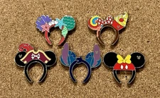 2025 Disney’s Ear Headband Hidden Disney Pin Set ~ Full set of 5!