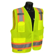 RADIANS SV6-2ZGM Class 2 Two Tone Surveyor Green Safety Vest - CHOOSE: MD-3XL