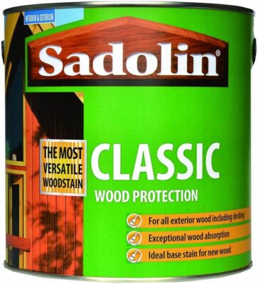 2,5 l Sadolin klassisches Lösungsmittel Ölbasis Außen Holzfleck Burma Teak