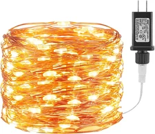 Fairy Lights 40Ft 120 LED Waterproof Copper Wire Firefly Lights  with UL Adaptor