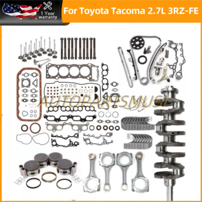 3RZ-FE 2.7L Engine Rebuild Overhaul Kit Crankshaft Rods Timing For Toyota Tacoma
