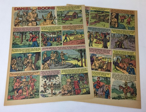 1959 DANIEL BOONE two page cartoon