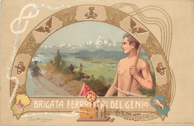 Italian Regimental, Brigata Ferrovieri del Genio, Art Nouveau, Italy 1904
