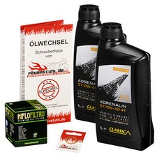 Honda XL 125 V Varadero (JC32) 01-10, Ölfilter + ADRENALIN Öl 10w40, Ölwechsel