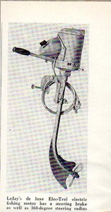 1953 Magazine Photo LeJay Deluxe Elec-Trol Electric Fishing Motors