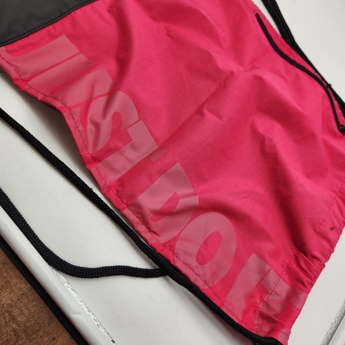 Nike Swoosh Rucksack Tasche Beuteltasche pink schwarz Riemen Reißverschlusstasche innen Teiler 19"x14 - Bild 3 von 6