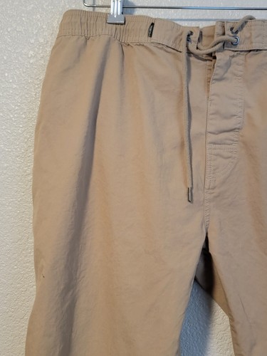 Linksoul Golf Pants Mens Size XXL Tapered Drawstring Tempus Fugit Beige - Picture 2 of 16