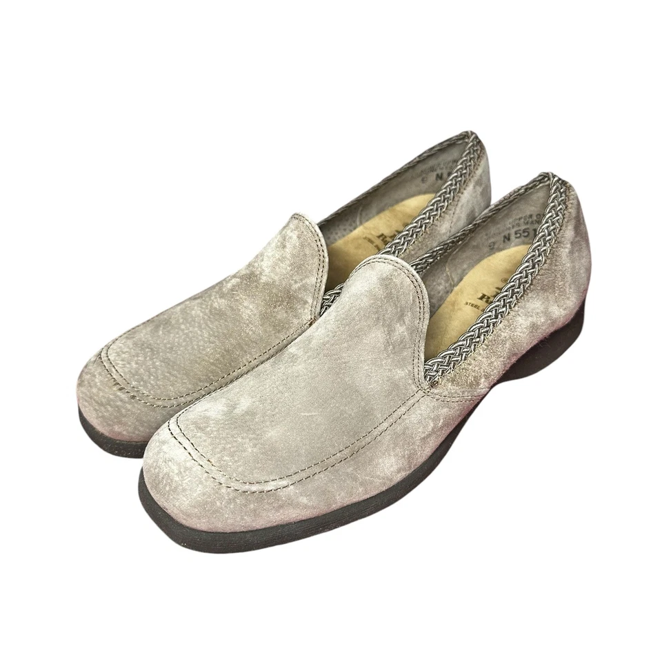 Vintage Hush Puppies Loafers Slip on Shoes Womens 9N Narrow W/Box Duchess Beige - Image 2 of 4