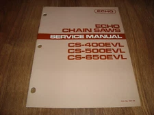 Echo Chain Saws Service Manual CS-400EVL CS-500EVL CS-650EVL 401-06