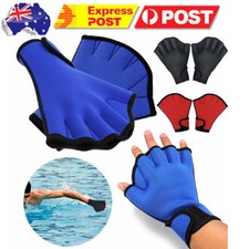 1 Pair Swimming Webbed Gloves Neoprene Fingerless Surfing Swim Aid Paddle Glove