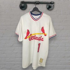 1987 Ozzie Smith #1 Mitchell & Ness St. Louis Cardinals Jersey Vintage 1X White