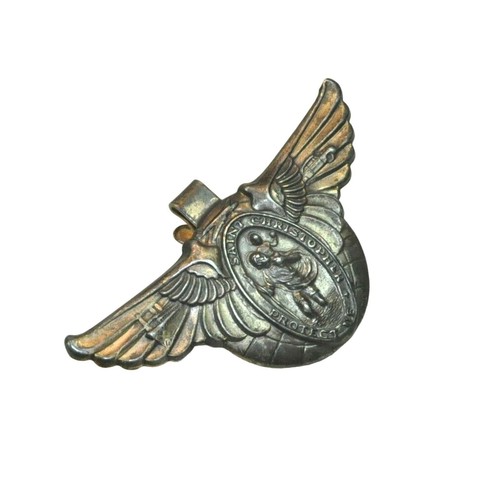 Clip bavero visiera metallo vintage Saint Christopher Protect US larghezza 3" x altezza 1,75" - Foto 2 di 7