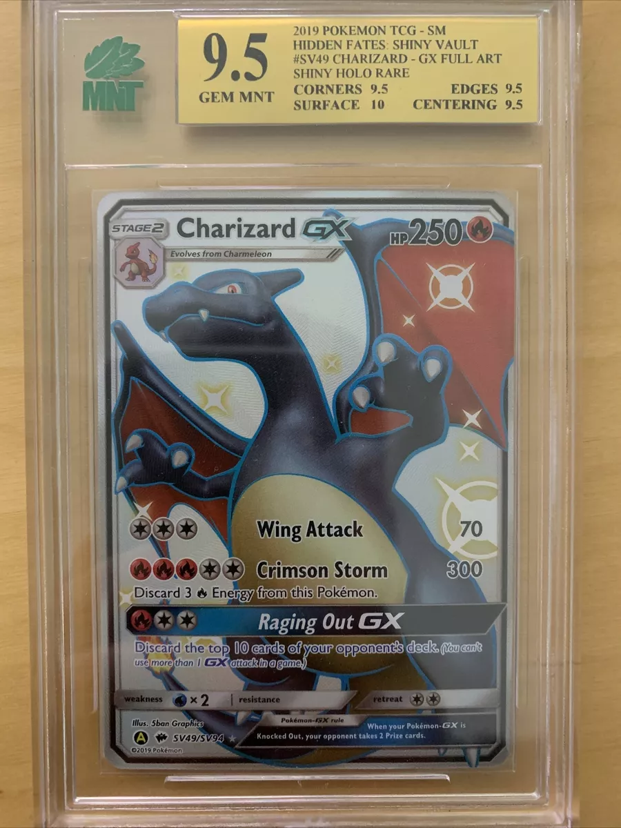 Pokemon BGS 9.5 GEM MINT Shiny Charizard GX Hidden Fates SV49/SV94