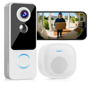 Wireless HD Smart 2.4G WiFi Door Bell Camera Head to Toe View Battery Powered