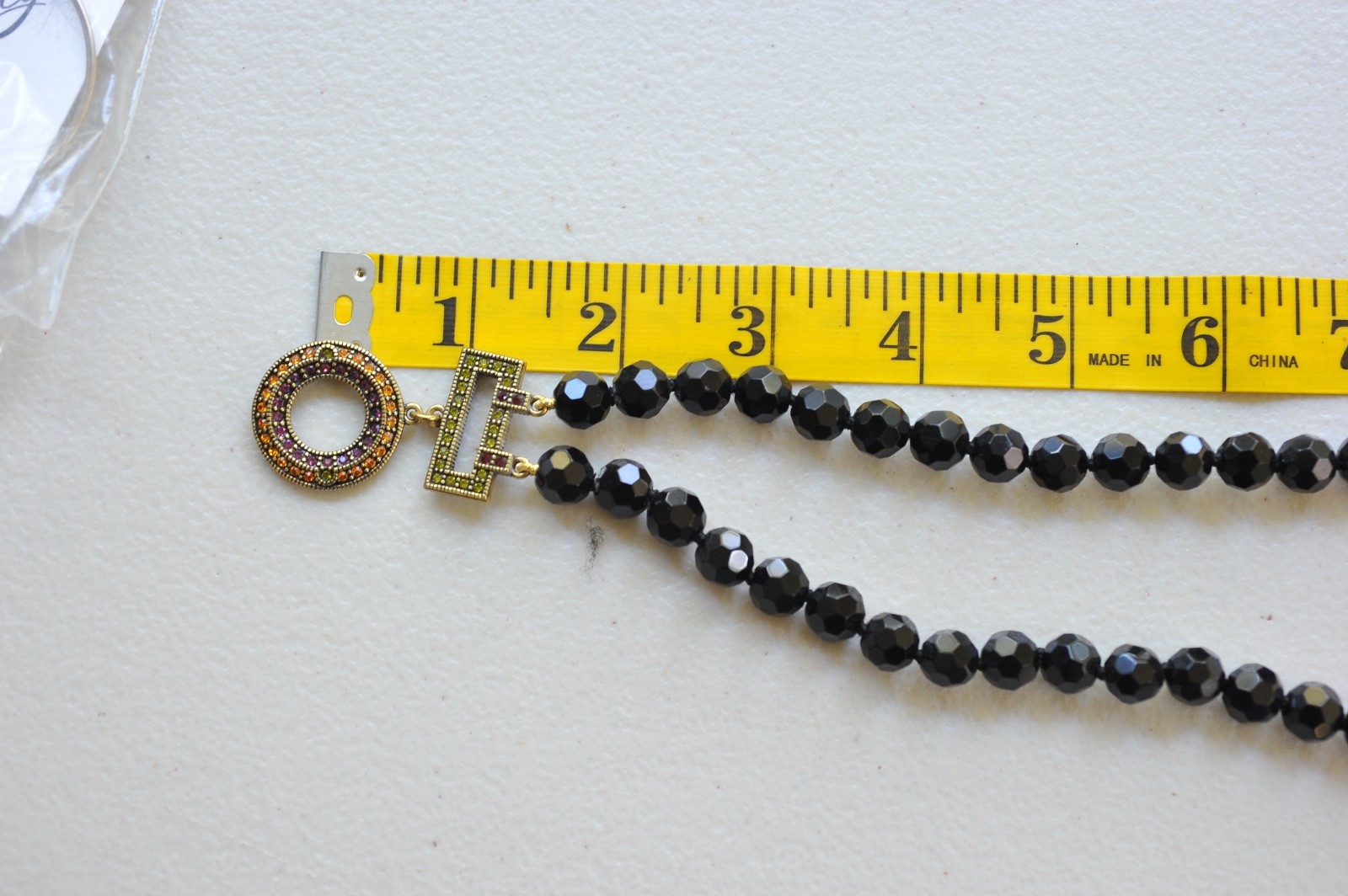 Statement Daus  inspired Necklace UNSIGNED black … - image 11