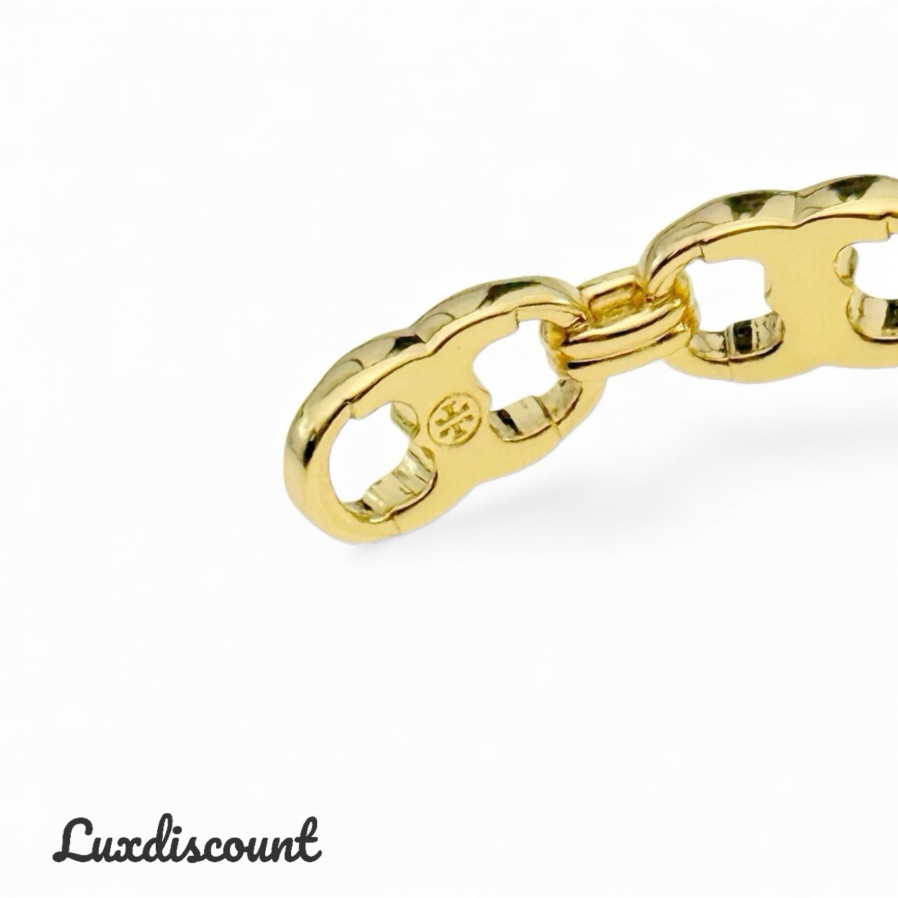 Tory Burch Gold Gemini Link Cuff Bracelet. thumbnail 3