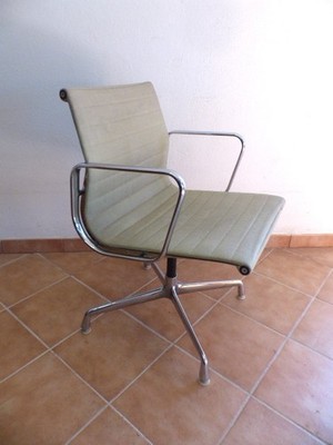 Vitra Charles Eames Chair EA 108 für Herman Miller Chrom Beige Stuhl #3