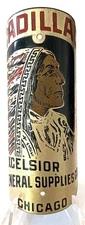 NOS antique Excelsior CADILLAC Indian bicycle head badge