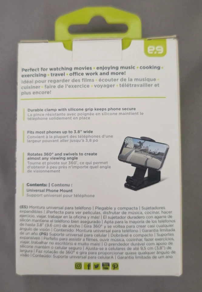 Puregear Universal Phone Mount Holder Adjustable 360° expandable bracket - Image 2 of 3