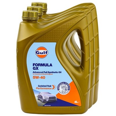 Motoröl Gulf Formula GX 5W-40 3 X 4 Liter für Audi BMW Citroen Dacia Hyundai