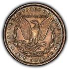 1890 $1 Morgan Silver Dollar - Neon Rainbow Accent Toning - SKU-D7717