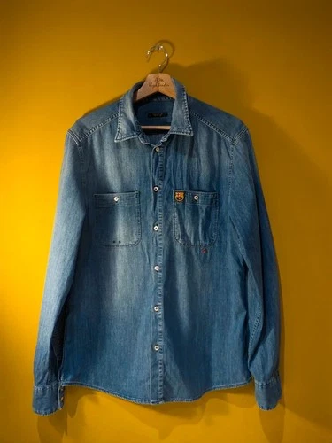Replay FC Barcelona Men’s Denim Shirt – L