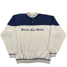 Vintage 90s Detroit Free Press Crewneck Sweater Size Medium
