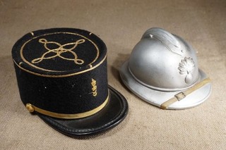 Frankreich Reservistika Miniatur Adrian Helm Kepi
