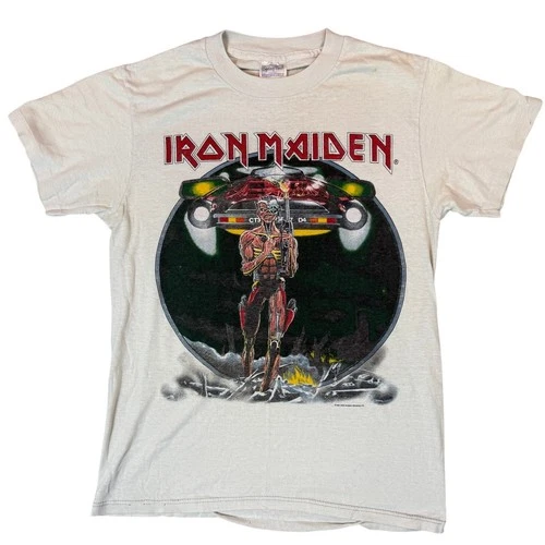 Iron Maiden Somewhere on Tour Concert T-Shirt S 1980s vintage concert t-shirt, vintage, single stitch, B+ condition