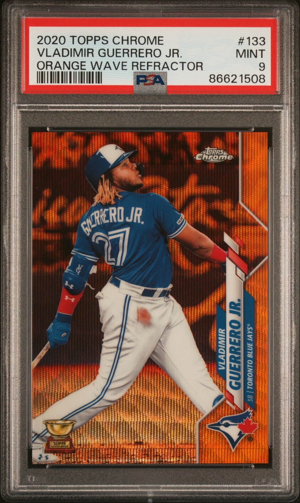 2020 Topps Chrome VLADIMIR GUERRERO JR Orange Wave Refractor /25 PSA 9 Mint #133
