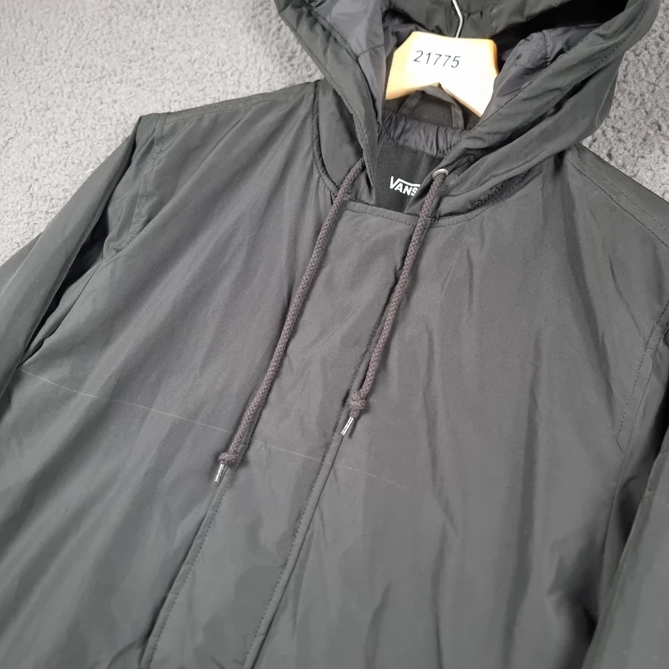 VANS Jacket Mens S Small Black Parka Coat Hooded Insulated - Image 3 of 4