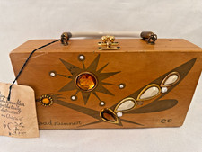 Enid Collins Vintage Road Runner Box Bag ec Signed w/ Original Tag 1960's MCM