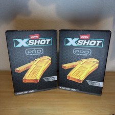 Zuru X-Shot Pro Series Twin Clip Pack Half Full Size Magazines Orange 2 Pack