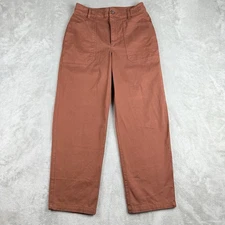Universal Thread Pants Womens 4 Rust Brown High Rise Straight Leg Utility Pocket