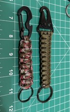 2 Pcs Survival Military Paracord Keychain Lanyard