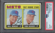 1967 Topps Mets #581 Bill Denehy Tom Seaver RC Rookie VG-EX PSA 4