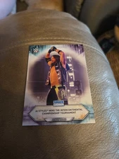2021 Topps WWE #85 AJ Styles Wins the Intercontinental Championship card