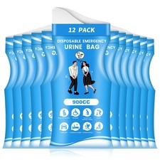 Karuzka 12/24 Pcs Disposable Urine Bags, 3rd Generation Large, Blue-12Pcs