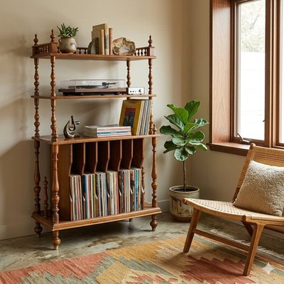 Antikes Etagere Walnuss Italien Mitte des XIX Jhs Originell