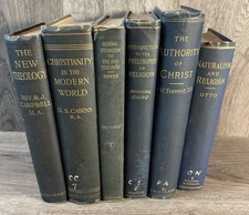 Lot of 6 Pastors Library Theology Books Christian  Vintage 1905-1907 Decorative
