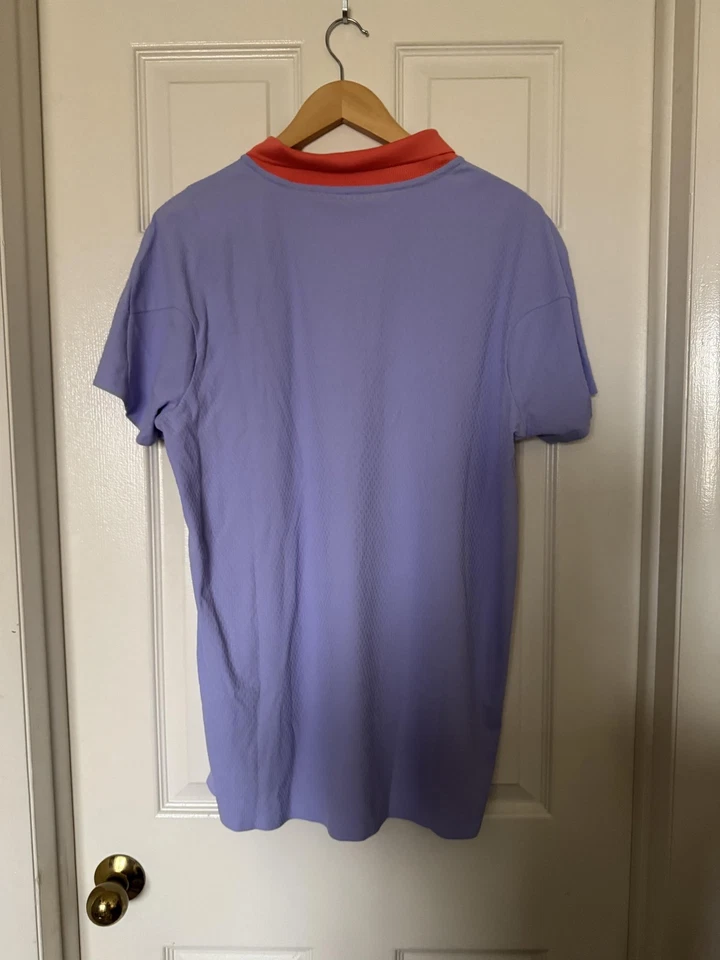 Camisa polo masculina NikeCourt Dri-FIT ADV grande roxa tênis slim fit FQ2015-580 - Imagem 3 de 4