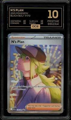 Pokemon Slab: N'S Plan- 170/086 - BLK - Graded OCE Pristine 10