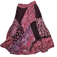 Vintage 90s patchwork prairie skirt
