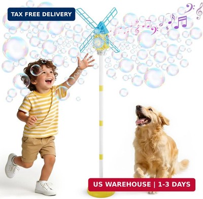 Belemar Windmill Bubble Machine Toys for Kids & Boys, Standing Bubble Blower wit