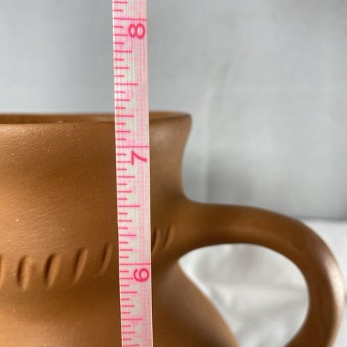 Hand Made Vintage Moldova Red Clay Pottery Pitcher Terracotta water jug gift - Picture 6 of 7